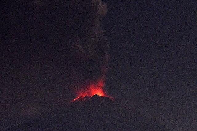 Duraron 7 horas las erupciones explosivas del Popocatépetl