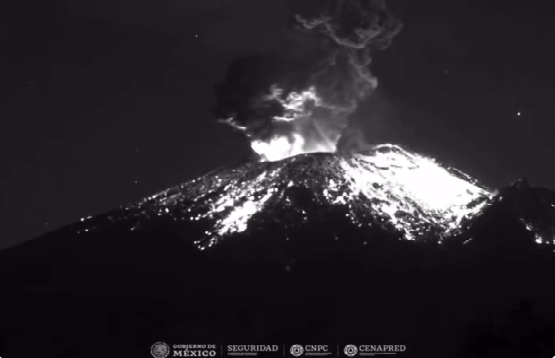 Estruendo del Popo se escucha en localidades aledañas al volcán