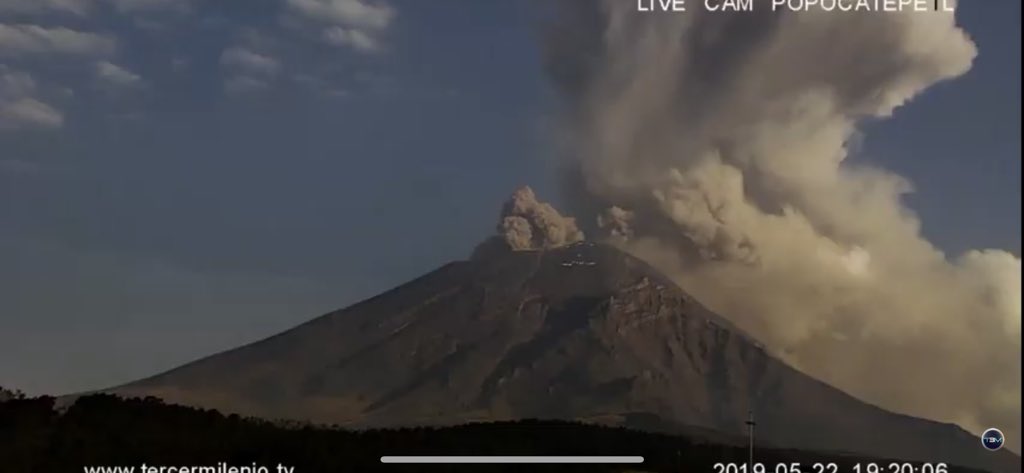 Registra Popocatépetl explosión y fumarola