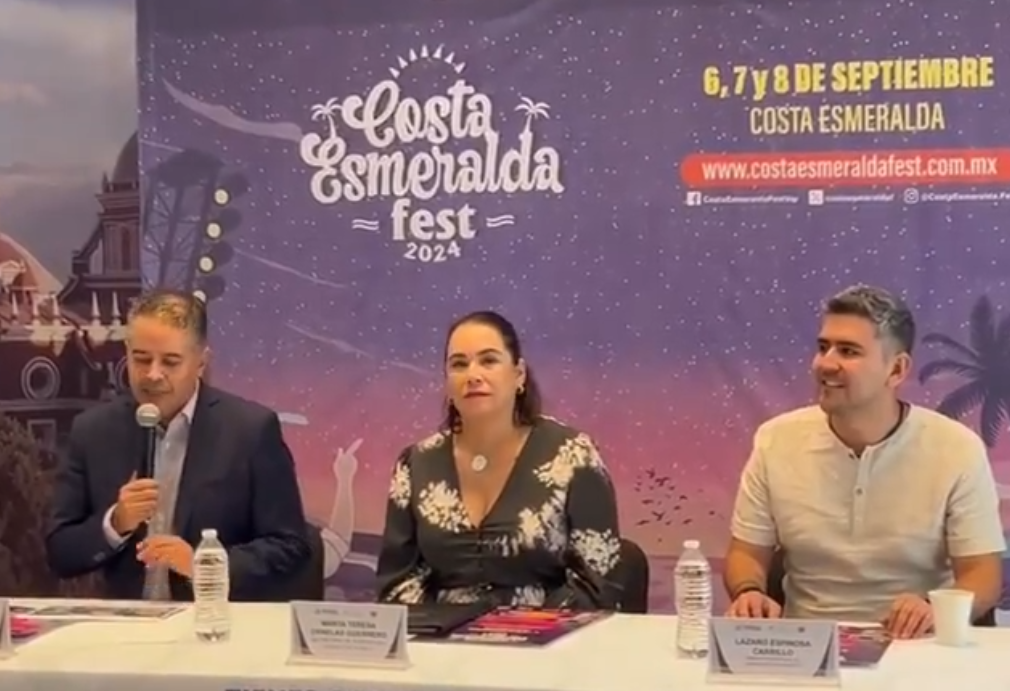 Presentan en Puebla programa de Costa Esmeralda Fest 2024