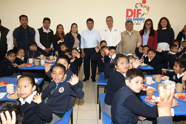 Entrega San Andrés Cholula comedor escolar a primaria de Concepción Guadalupe