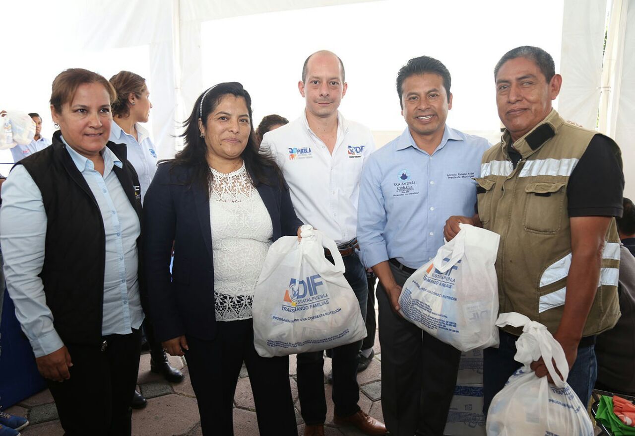 Comuna entrega más de 2 mil 700 despensas en San Andrés Cholula