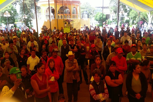 Protestan contra Ciudad Modelo en cabildo abierto de Nopalucan