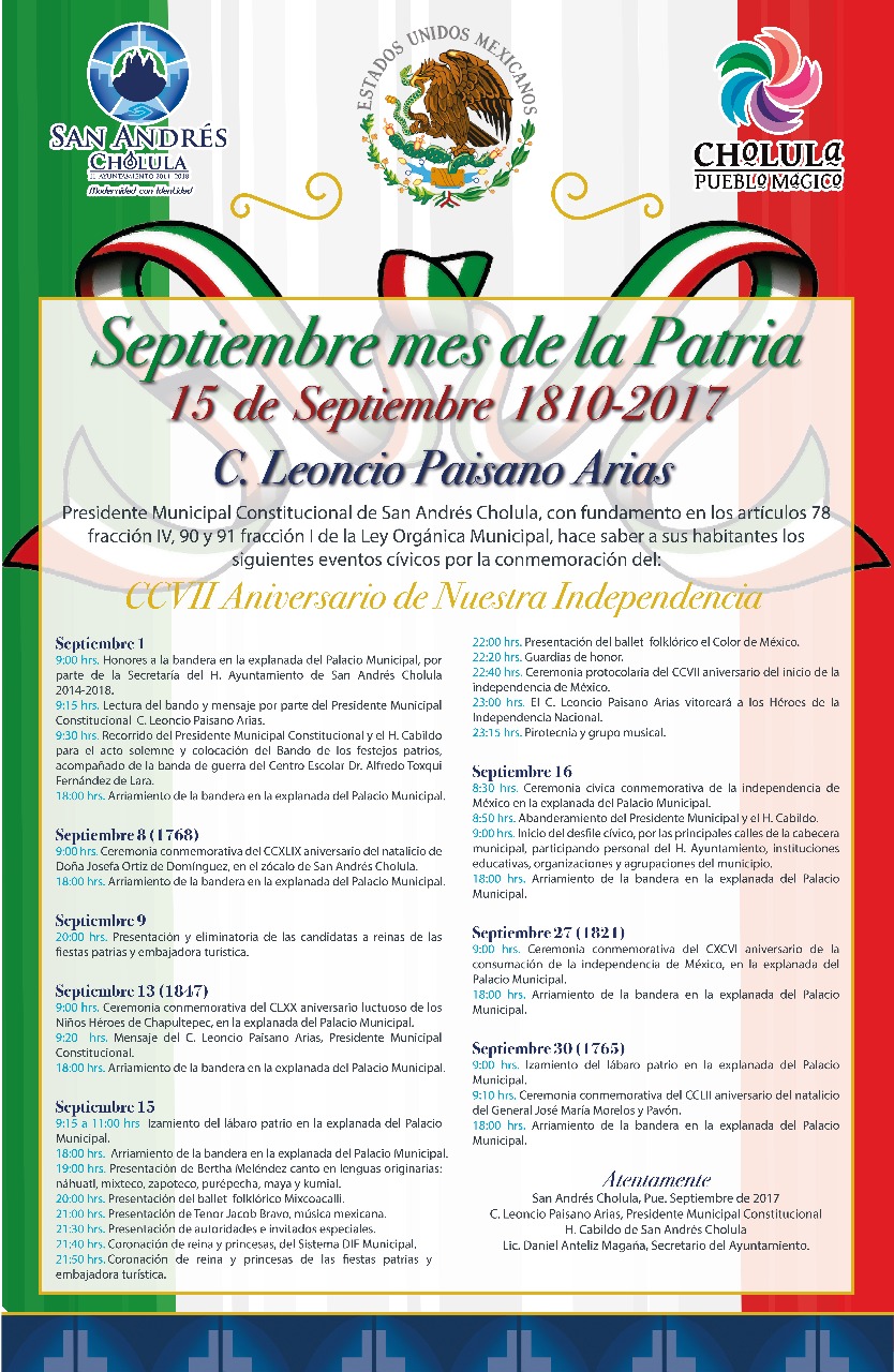 Encabeza Paisano inicio de las fiestas patrias en San Andrés