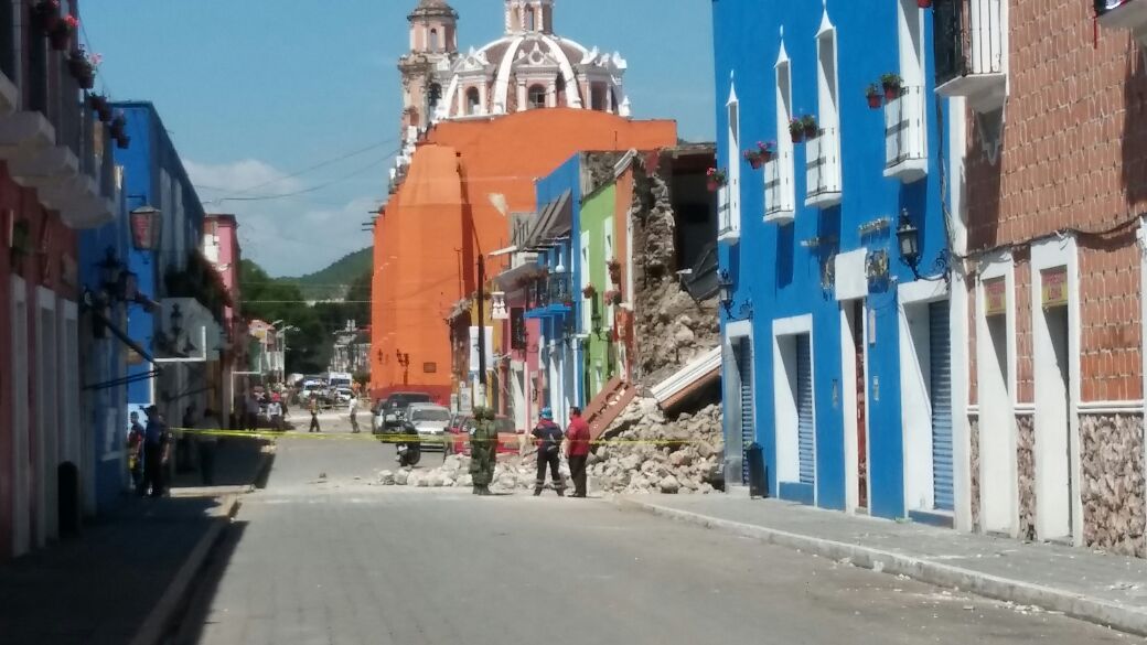 Reconstrucción en Atlixco tras sismo lleva un 80 %