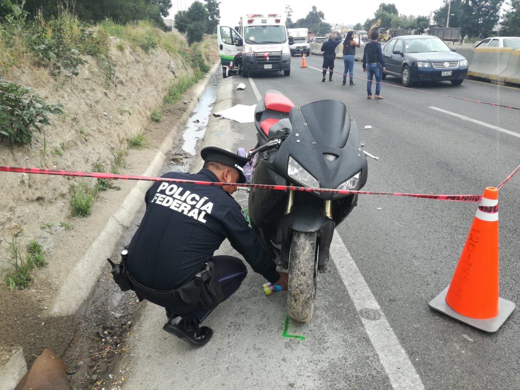 Motociclista pierde la vida atropellado en la Puebla-Orizaba