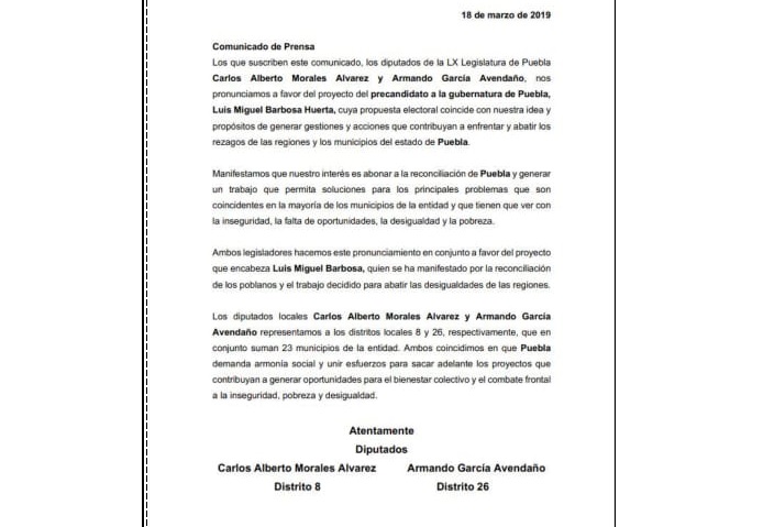 De última hora, diputados se suman a Barbosa
