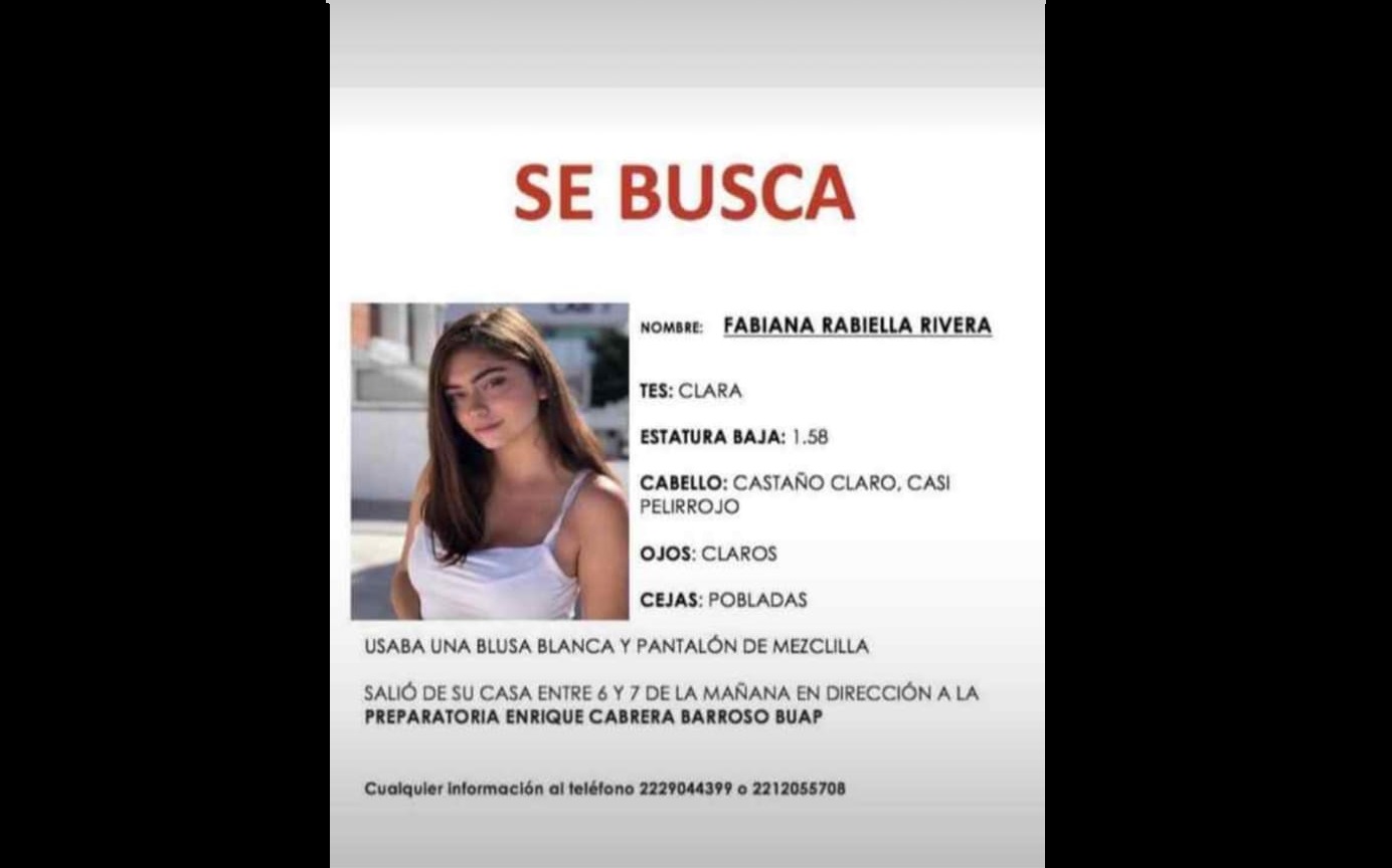 Ayúdanos a localizar a Fabiana