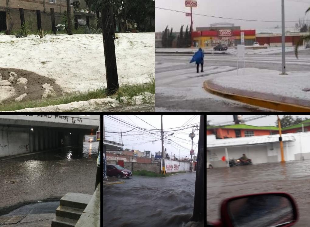 VIDEO Se inundan calles de Texmelucan tras granizada