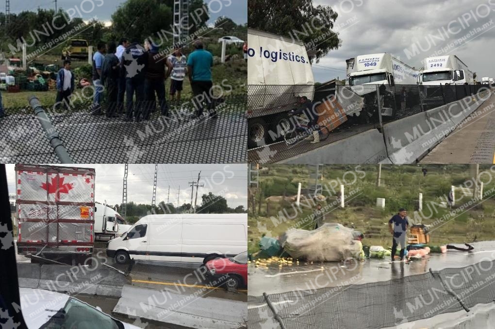 Chocan 12 vehículos y comienza la rapiña en la Puebla-Orizaba