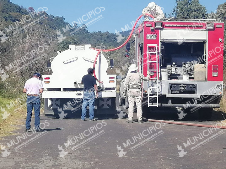 Con quema controlada buscan sofocar fuga de gas en Tlahuapan