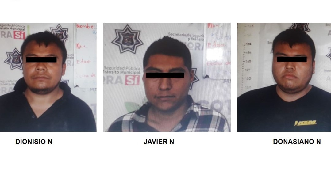 Detienen a tres presuntos huachicoleros en Huauchinango