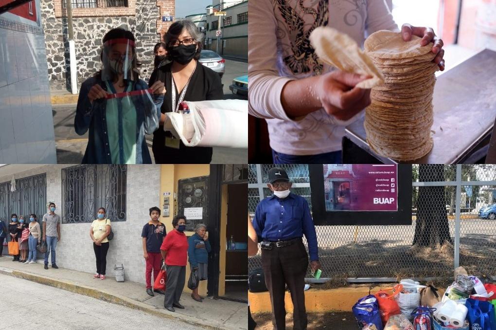 Orgullo poblano: dan comida y equipo médico durante contingencia