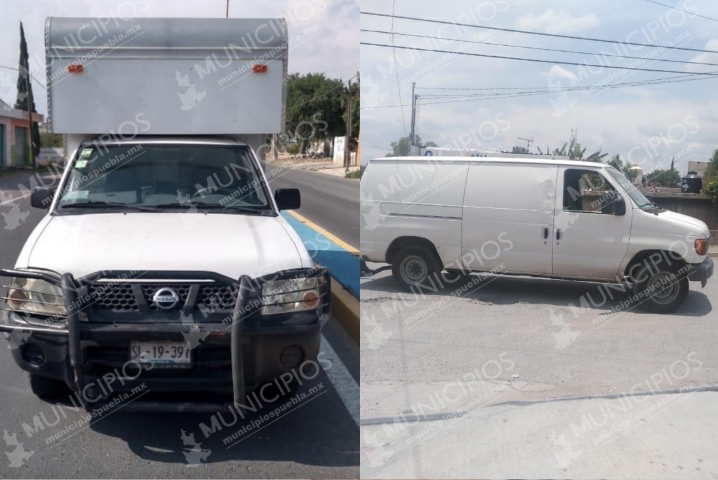 Abandonan vehículos robados en vías de Tecamachalco