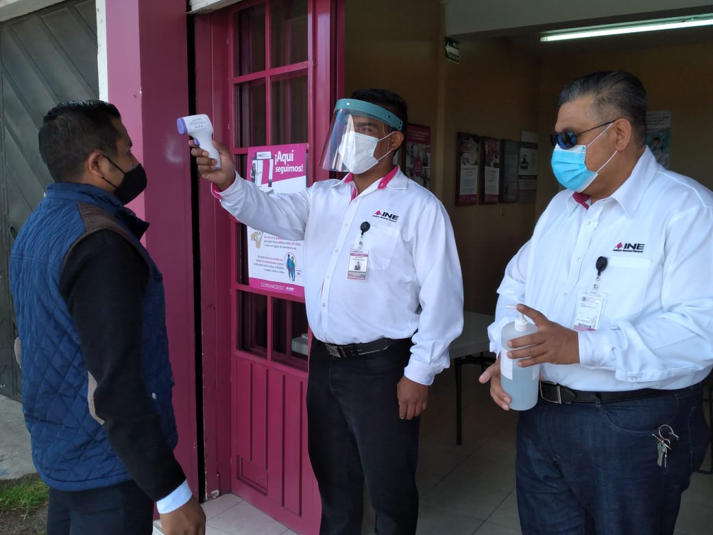 Con filtros de sanidad abre módulo de INE en Ciudad Serdán