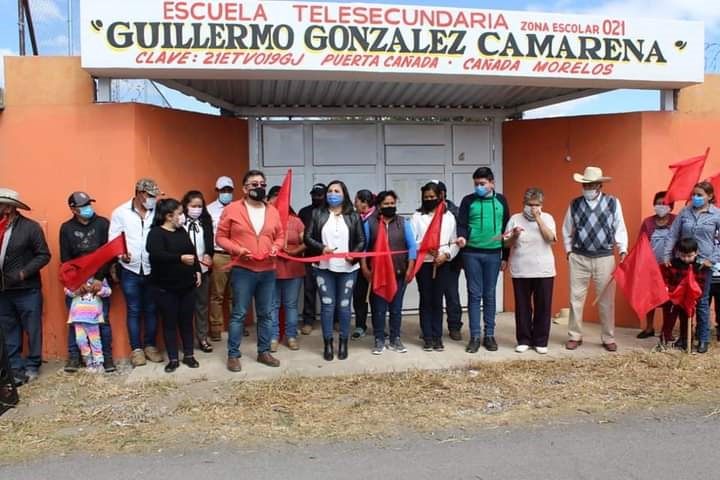 Inauguran obra en telesecundaria en Cañada Morelos