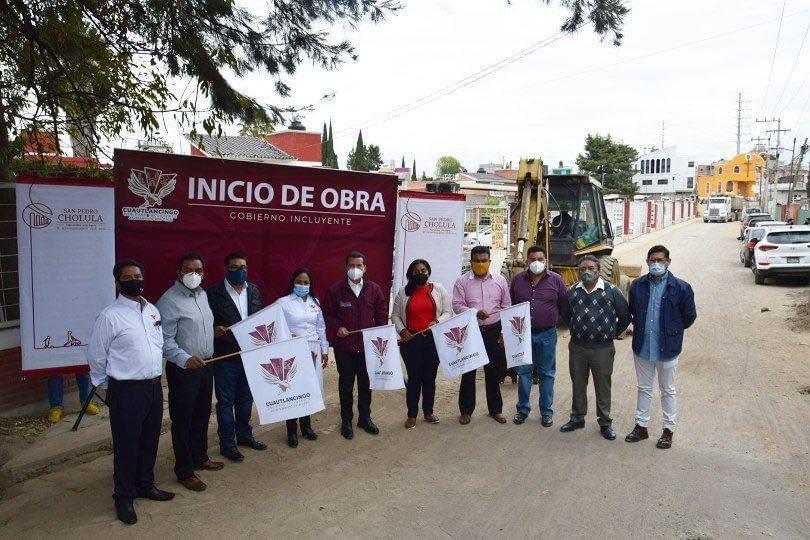 Cuautlancingo y San Pedro Cholula se unen para ejecutar obra