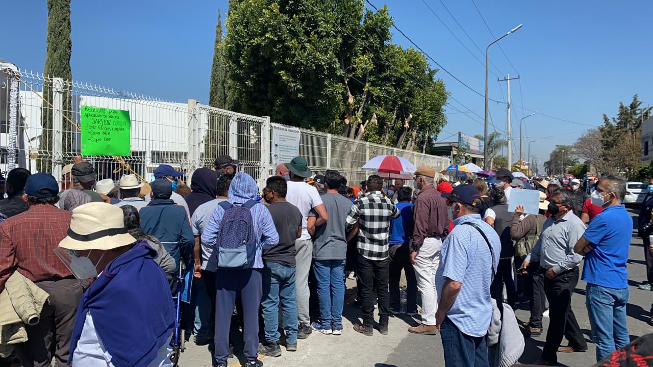 VIDEO Agotadas las vacunas contra Covid en San Andrés Cholula