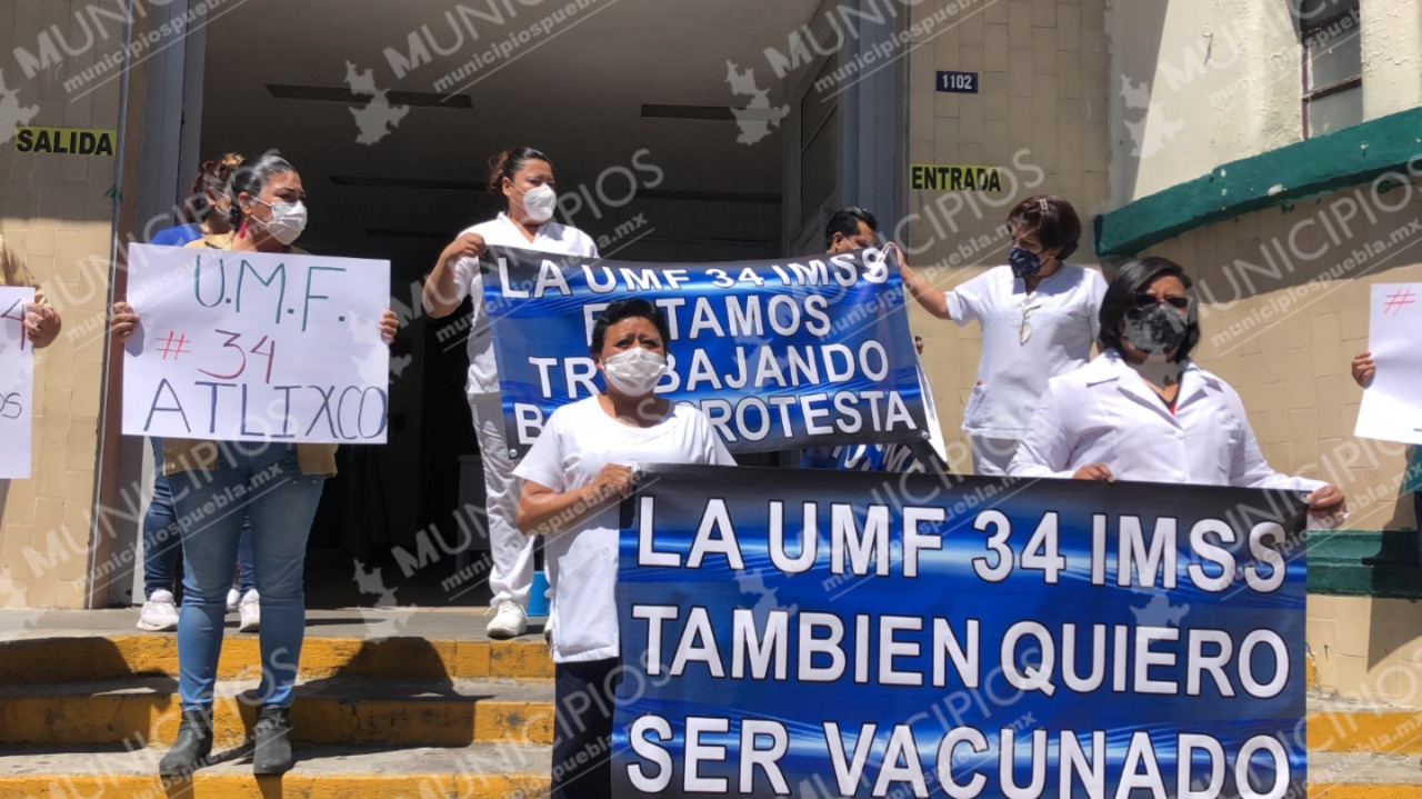 Trabajadores Del Imss En Atlixco Realizan Protesta Silenciosa Por Vacunas Municipios Puebla 8251