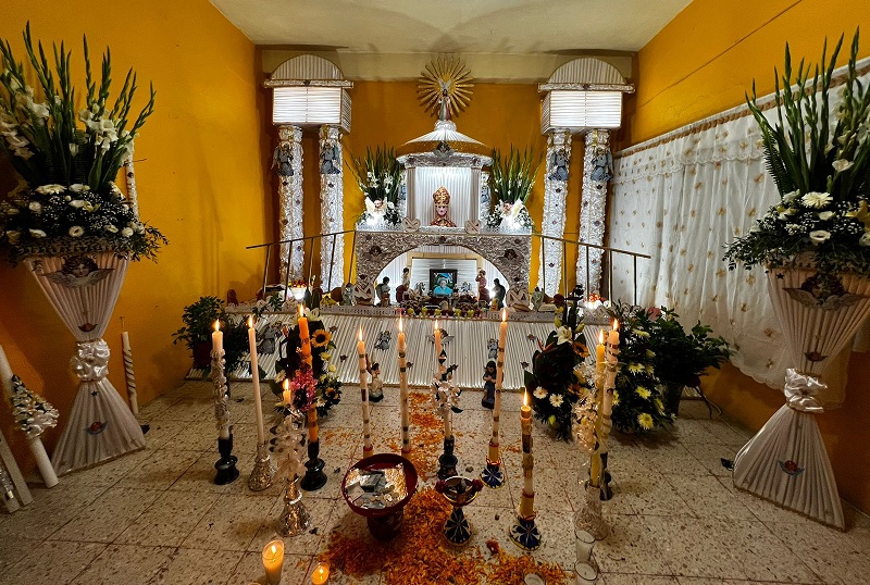 Llegan las ánimas a las ofrendas de Huaquechula