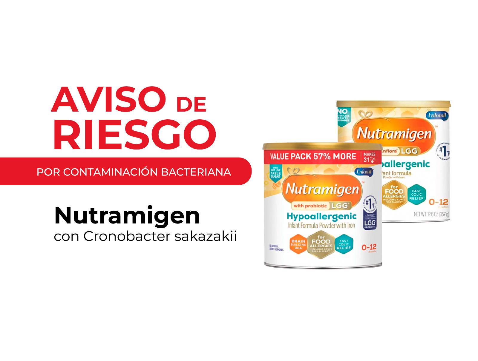Alerta Cofepris sobre retiro de leche Nutramigen por contaminación bacteriana