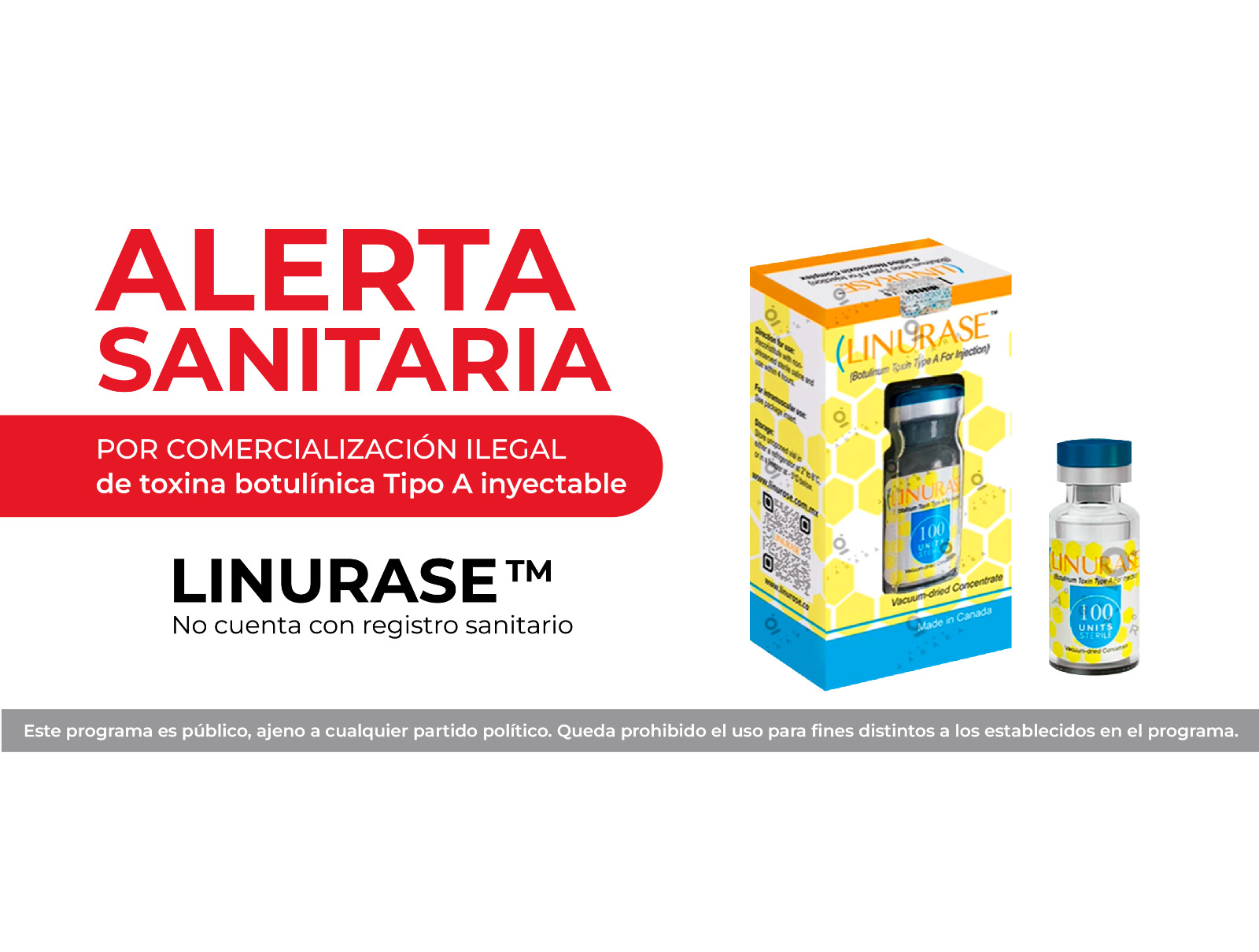 Cofepris alerta sobre comercialización ilegal de toxina botulínica