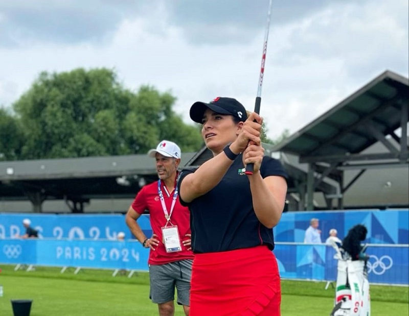 Gaby López queda en el top 3 tras la primera ronda del golf olímpico