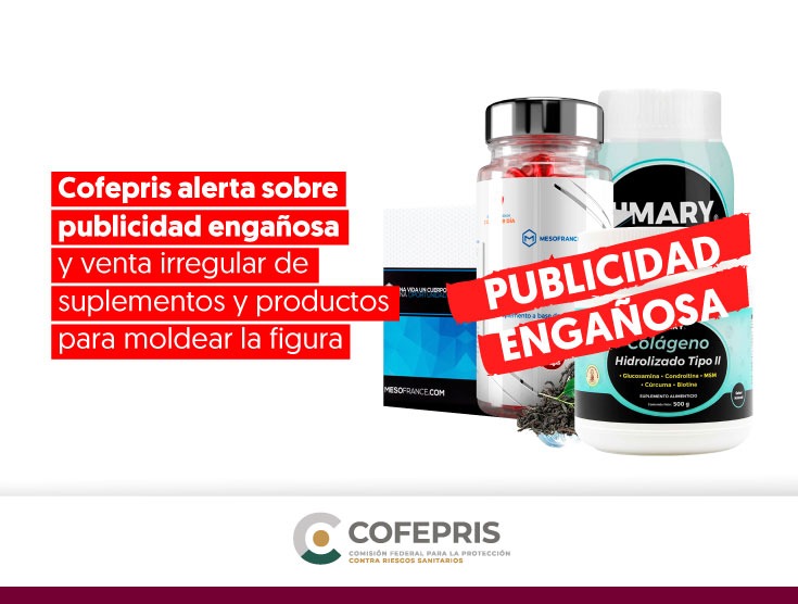 Cofepris alerta sobre publicidad engañosa y venta irregular de productos para moldear la figura