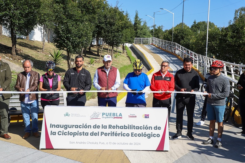 Inaugura Céspedes rehabilitación de la ciclopista de Periférico Ecológico