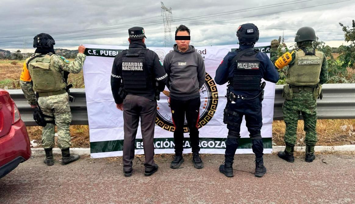 En operativo coordinado, detienen a probable responsable de robo en la México-Puebla