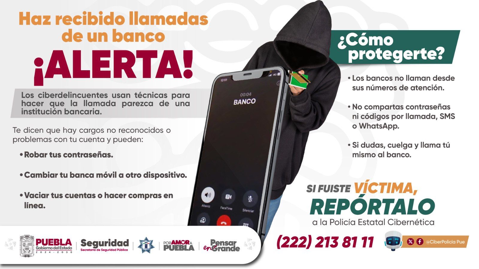 Emite SSP recomendaciones por fraude en llamadas de supuestas instituciones bancarias
