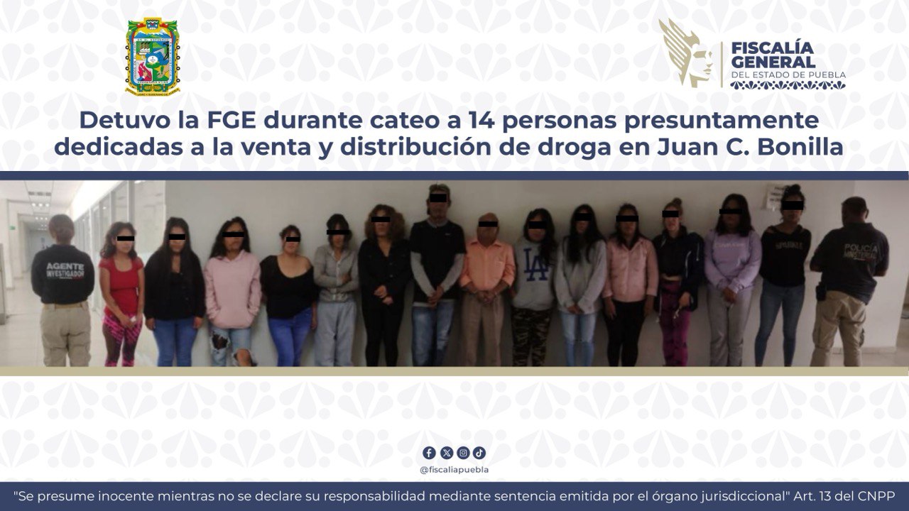En cateo a detienen a banda dedicadas a la distribución de droga en Juan C. Bonilla