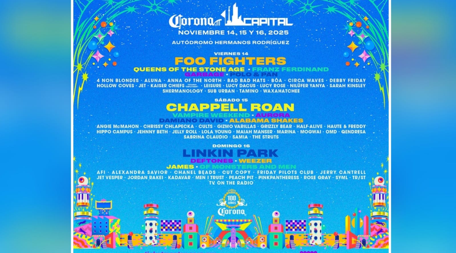 Todo listo para el Corona Capital 2025 