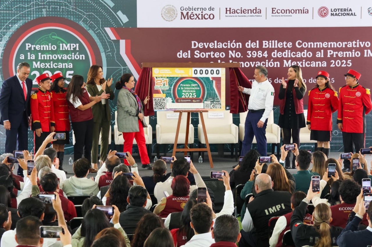 Premio IMPI a la Innovación Mexicana 2025 viaja por todo el país en billete de Lotería Nacional
