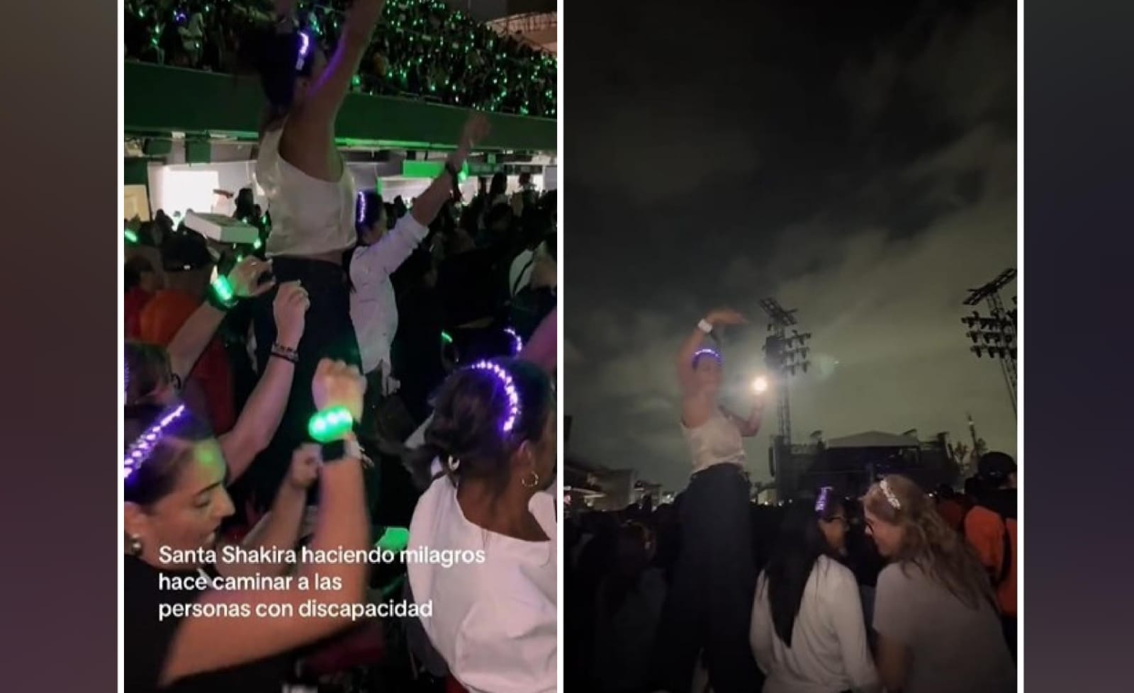 Llegó al concierto de Shakira en silla de ruedas y a medio show se levantó a bailar 
