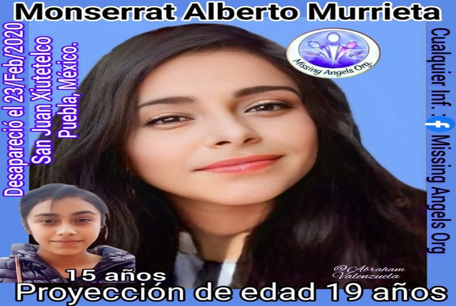 Monserrat Alberto Murrieta lleva desaparecida tres años y siete meses