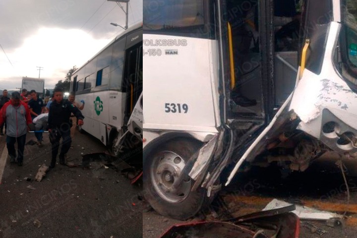 Ebrio deja 8 lesionados al chocar contra camión en Xiutetelco