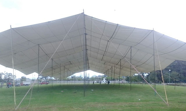 Colapsa estructura tras evento del gobernador en Huehuetlán 