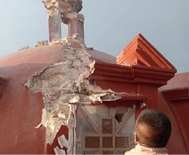 Pide Zacatlán al INAH revisar daños a templo por caída de rayo