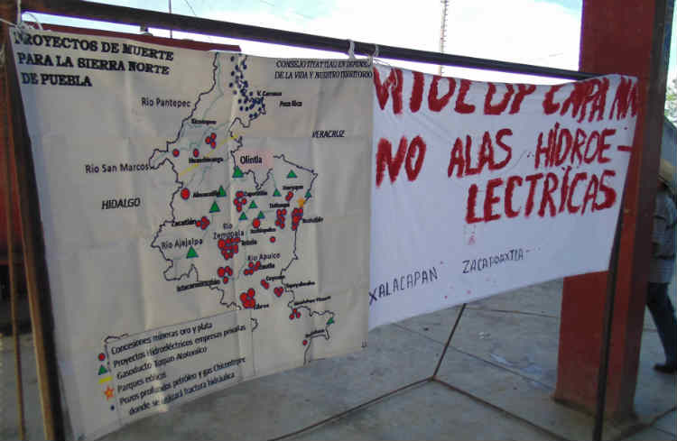 Emprenden campaña contra proyectos de muerte en Zacapoaxtla