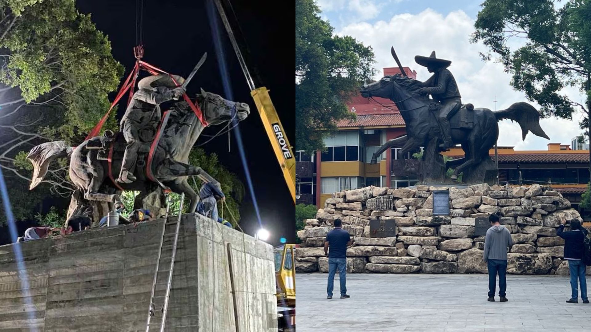Develan restauración del icónico monumento de Emiliano Zapata en Cuernavaca 